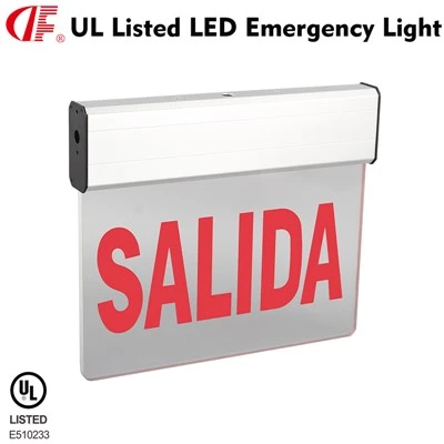 DF-3G Salida İspanyol Çıkış Levhası AC120-277V Kablolu Çıkış Işıkları, Üst/Yan/Duvara Montajlı